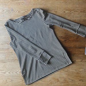 Talbots striped shirt long sleeve SZ M
